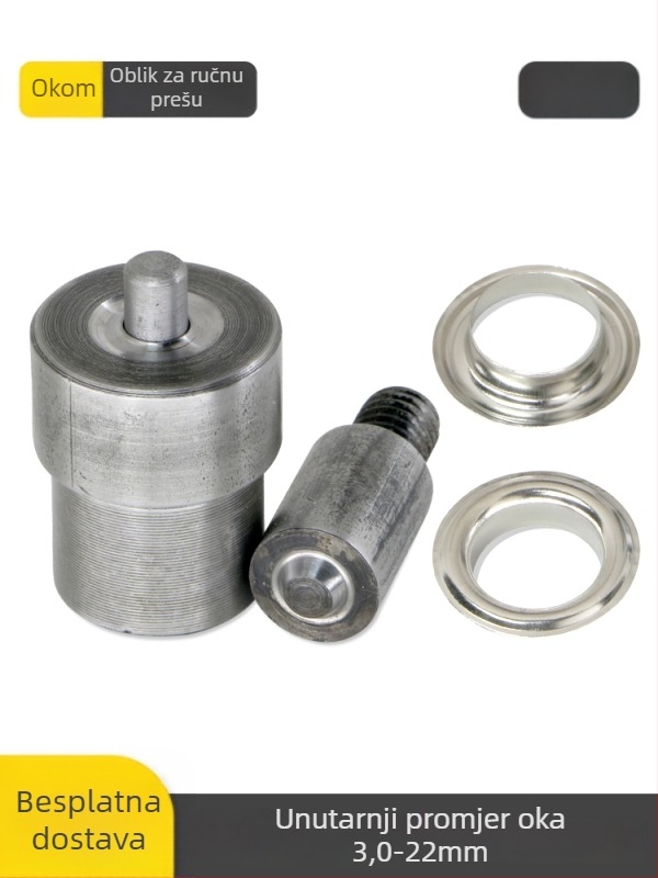 Ručni alat za pritiskanje eyeleta, 45# čelik, tip čavl, bez obrade površine