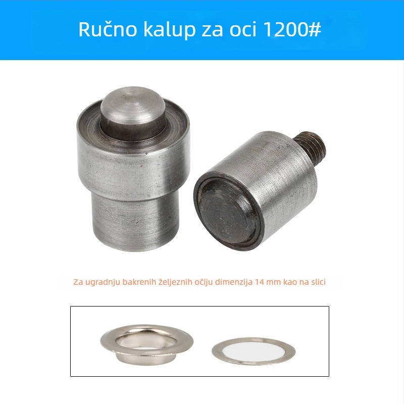 Ručni alat za pritiskanje eyeleta, 45# čelik, tip čavl, bez obrade površine