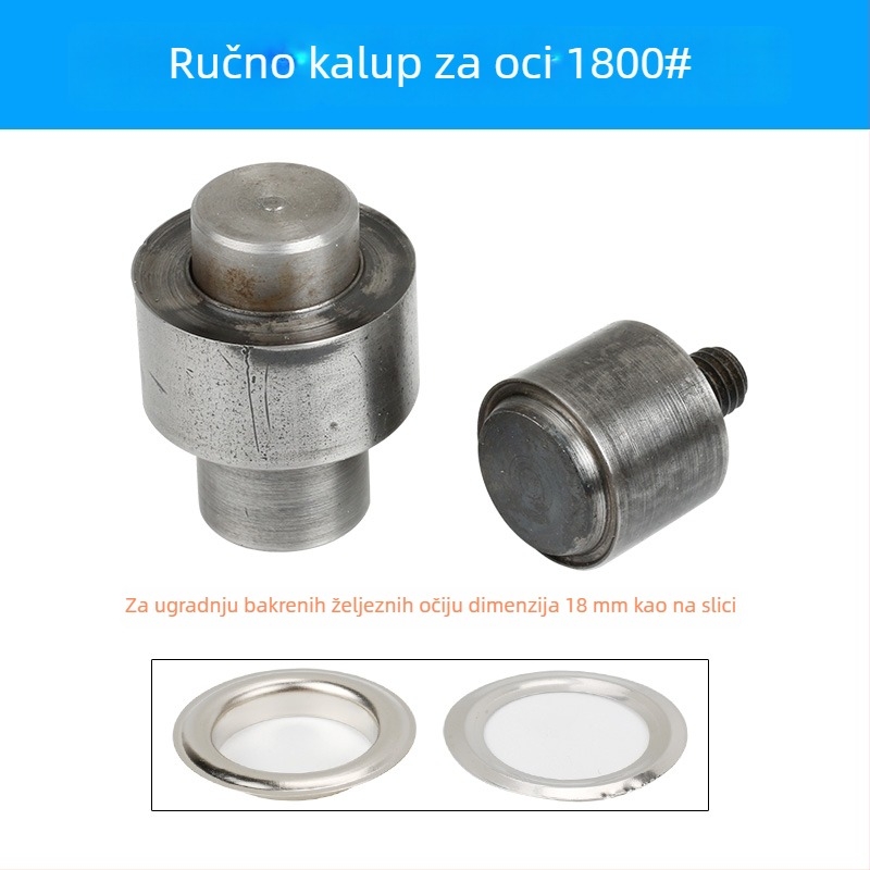 Ručni alat za pritiskanje eyeleta, 45# čelik, tip čavl, bez obrade površine