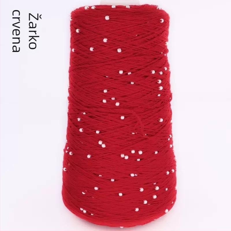 Pamukovo-viskozna pređa za pletenje — konusna pređa, Ring Spinning, RS002 (Brand Ruishi; Alias Pearl Mercerized Cotton Thread)