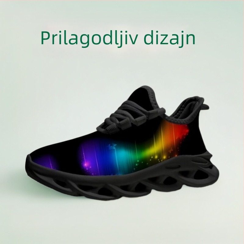 Dječje tenisice za trčanje s mrežastim gornjim dijelom i crtanim uzorkom – lagane, protuklizne, otporne na habanje, gumena potplat