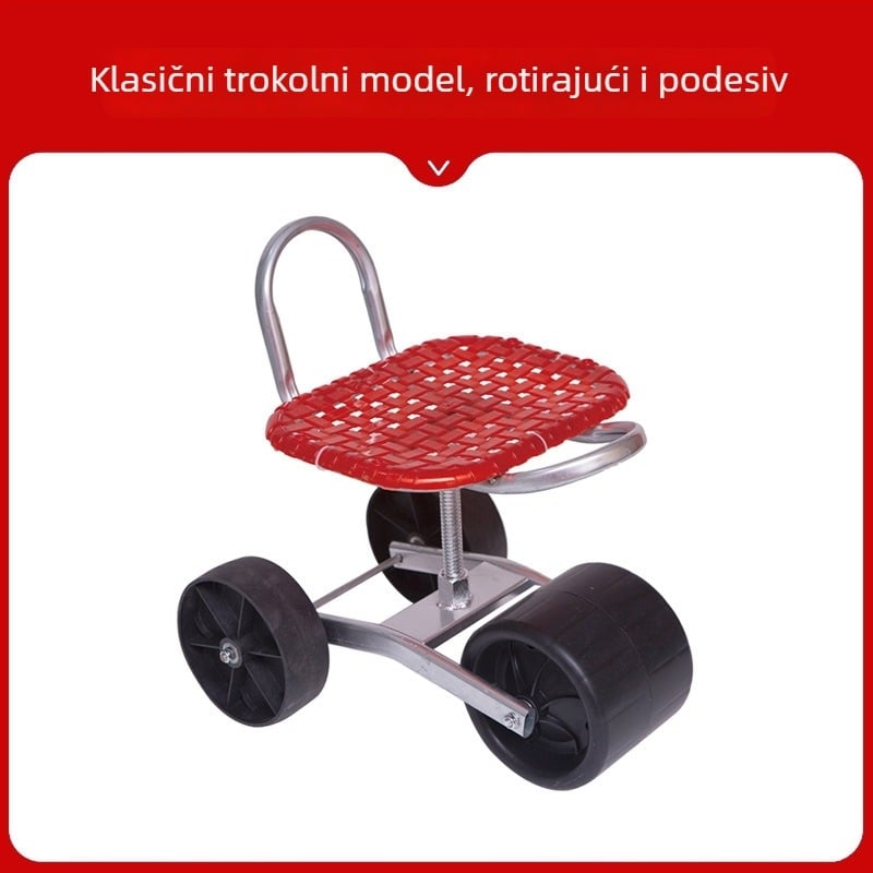 Metalna poľna stolička za berbu — sklopiva, uzdignuti model (Osnovni / Klasični)