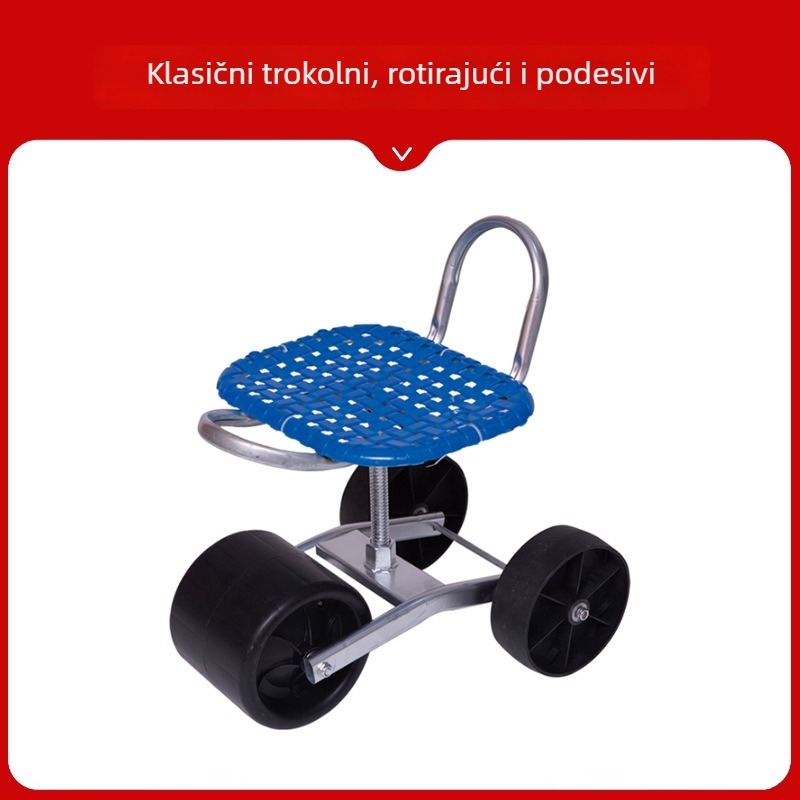 Metalna poľna stolička za berbu — sklopiva, uzdignuti model (Osnovni / Klasični)