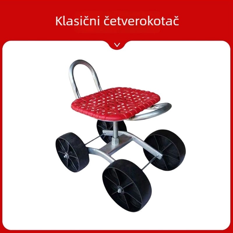 Metalna poľna stolička za berbu — sklopiva, uzdignuti model (Osnovni / Klasični)