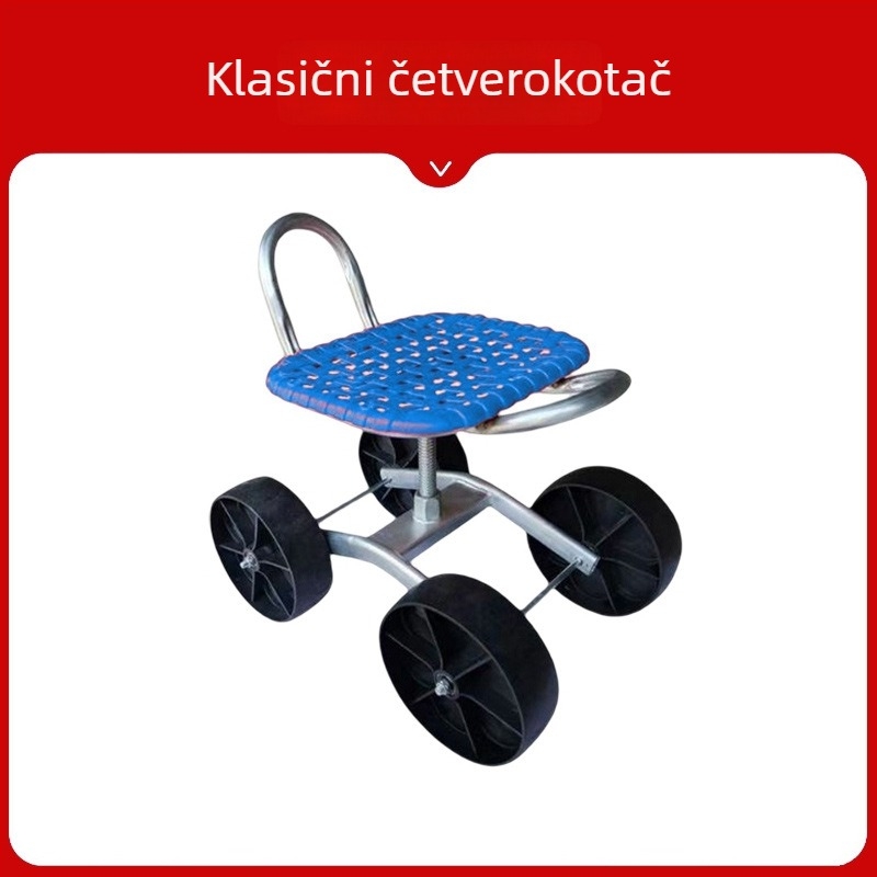 Metalna poľna stolička za berbu — sklopiva, uzdignuti model (Osnovni / Klasični)