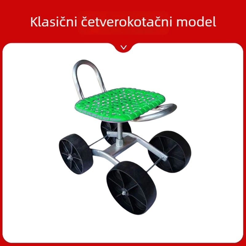 Metalna poľna stolička za berbu — sklopiva, uzdignuti model (Osnovni / Klasični)