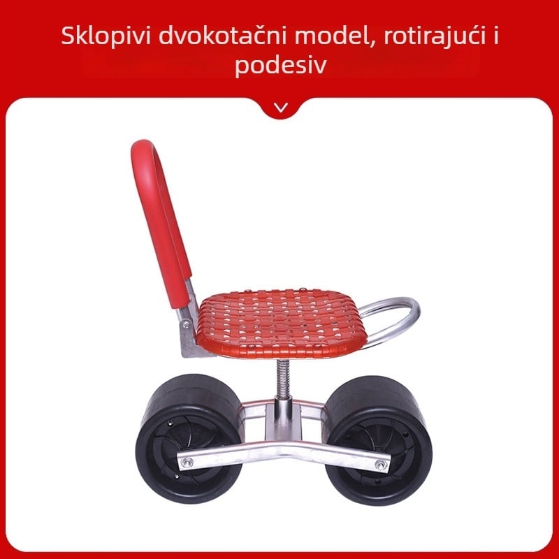 Metalna poľna stolička za berbu — sklopiva, uzdignuti model (Osnovni / Klasični)