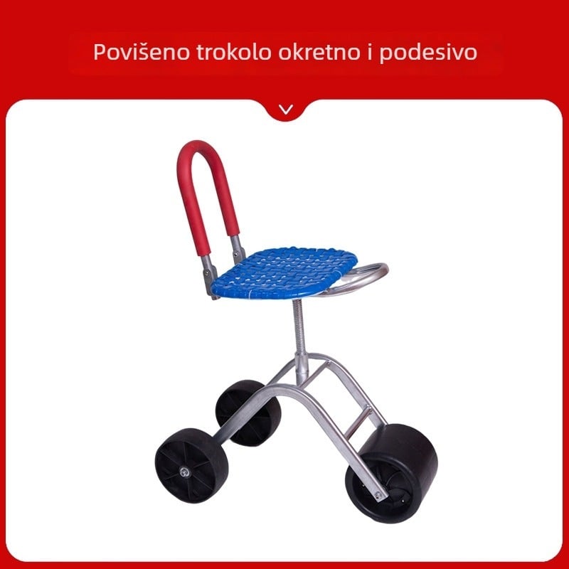 Metalna poľna stolička za berbu — sklopiva, uzdignuti model (Osnovni / Klasični)