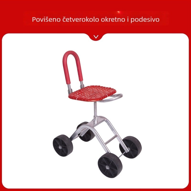 Metalna poľna stolička za berbu — sklopiva, uzdignuti model (Osnovni / Klasični)