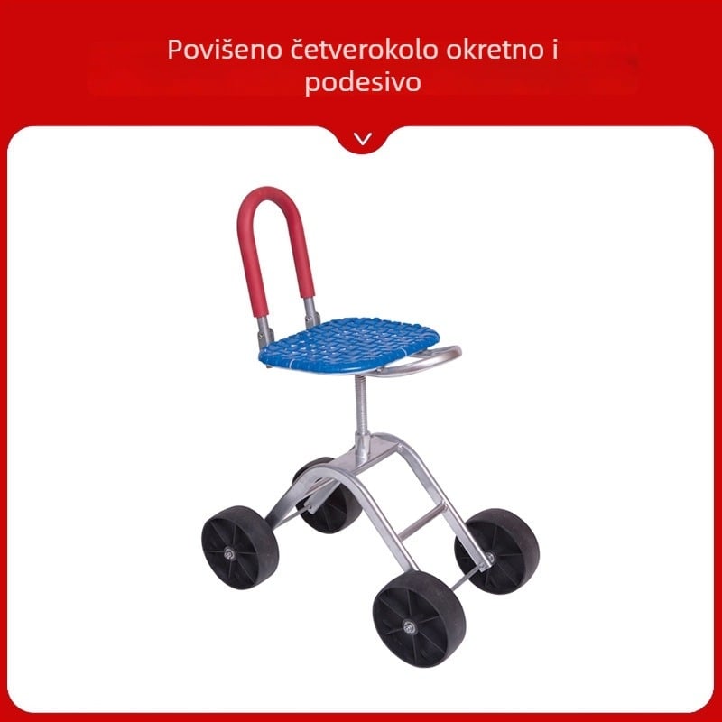 Metalna poľna stolička za berbu — sklopiva, uzdignuti model (Osnovni / Klasični)