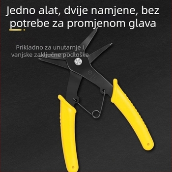Quansheng dvostruke kliješta za circlipe, za unutarnje i vanjske prstene, 90° glava, zamjenjiva glava