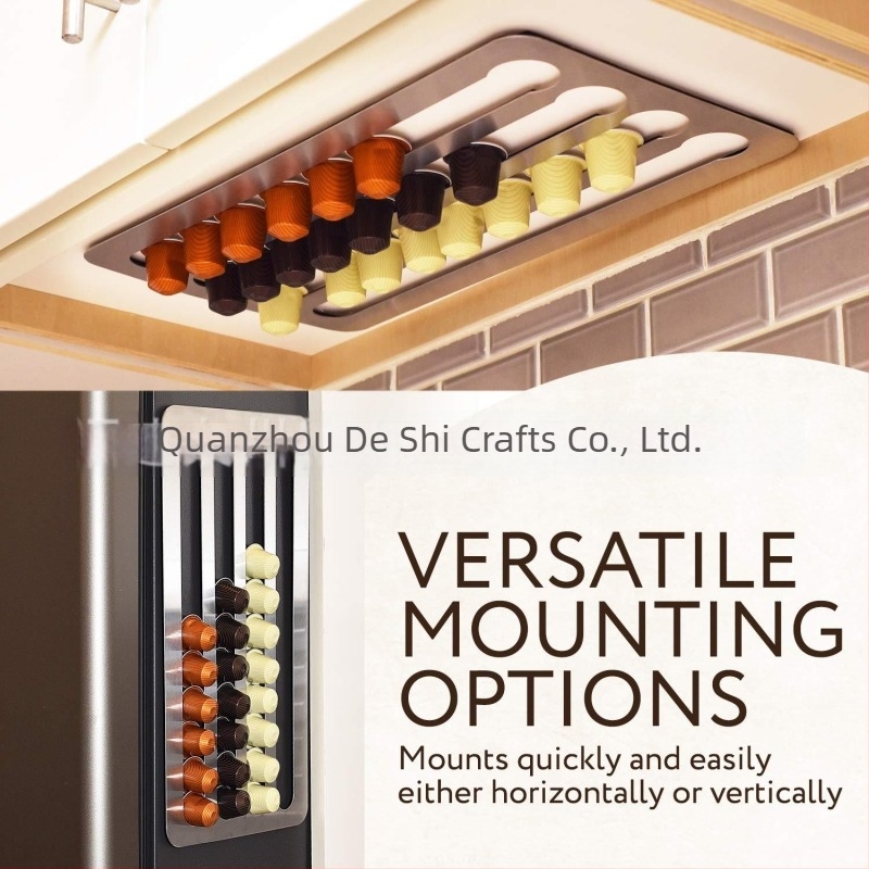 Metalni držač za kapsule kave, zidna montaža s ljepilom, moderan minimalistički dizajn, lansiran zima 2020