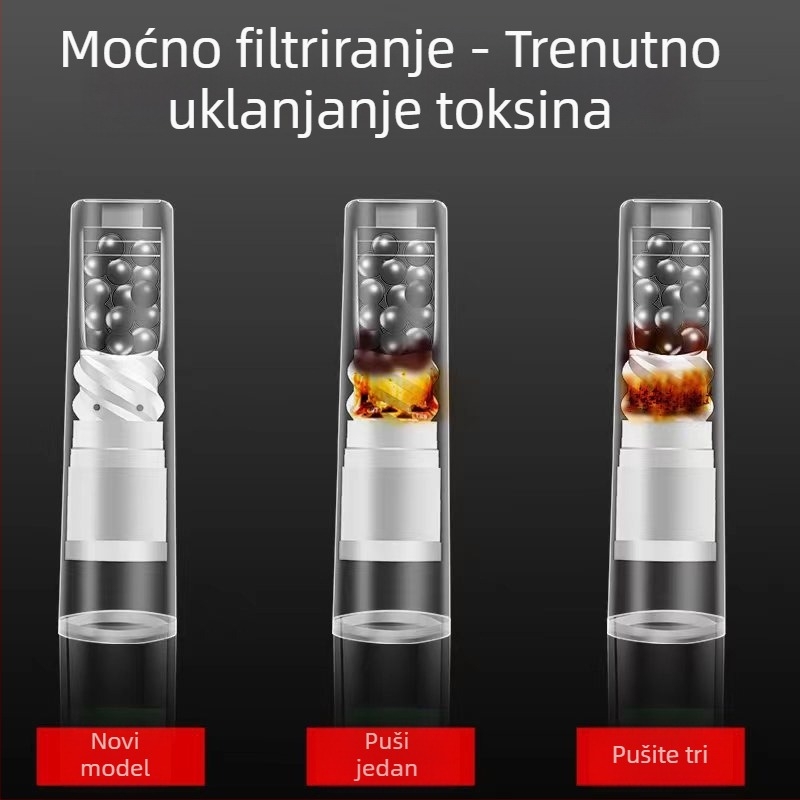 Plastični spiralni filtr za cigarete s aktivnim ugljem; ponovno upotrebljiv; filtar sa tri vrste (debel, srednji, fin); pakiranje 245 komada