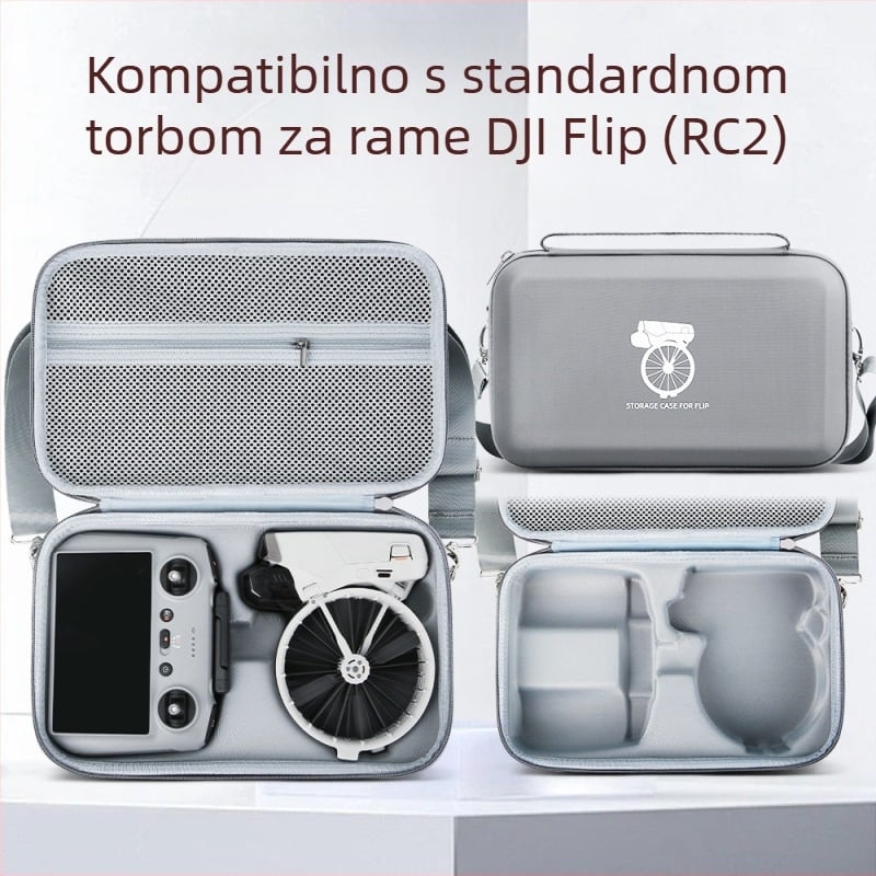 Sklope zaštitna torba za dron DJI Flip s pretincem za zaslon i daljinsko upravljanje, EVA materijal, crossbody remen