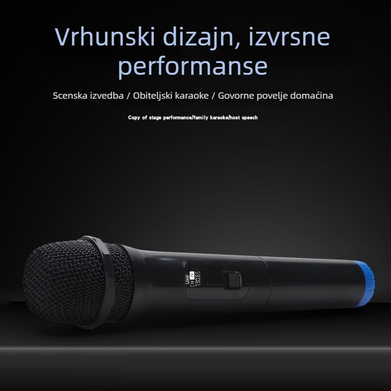 PC karaoke mikrofon, kabelski, model V101, frekvencijski raspon 20 Hz–20 kHz, omjer signala i buke ≥95 dB