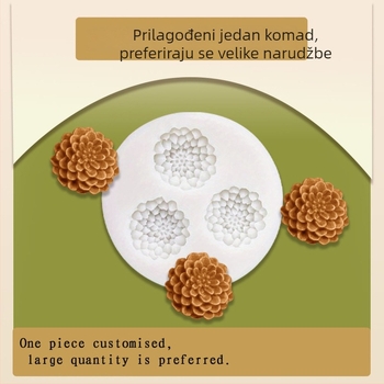 Kalup Chrysanthemum-Lotus od silikona za ukrašavanje torti | nepravilan oblik, silikon za hranu, za pečenje, čokoladu, peciva, smolu i glinu