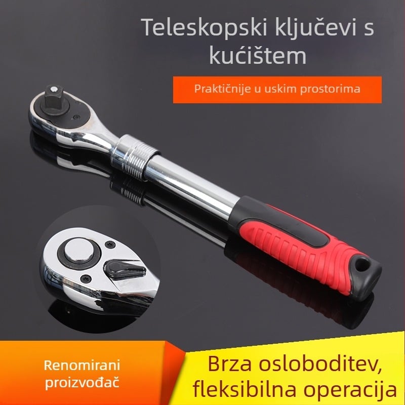 Just Right klik ključ s automatskim oslobađanjem, dvostrani, industrijske kvalitete, CR-V čelik za održavanje i popravke strojeva