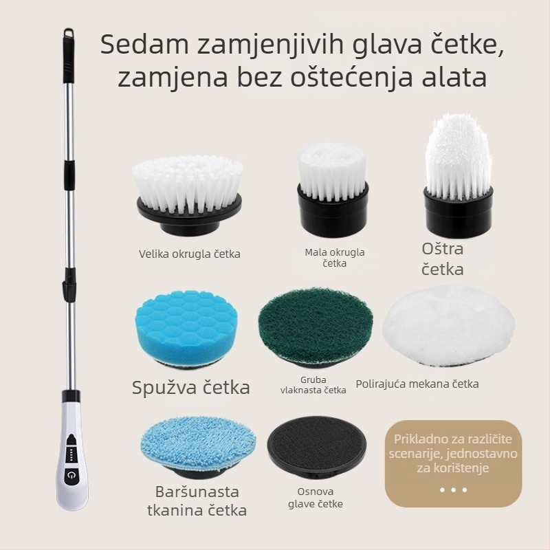 Električna čistilna četka – višenamjenska ručna četka za kuhinju i kupaonicu, USB napajanje, 3,7V, dvostruka regulacija temperature, kapacitet do 300 mL