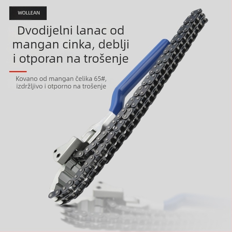 Lančani ključ i ključ za filtar ulja – alat za uklanjanje filtra, karbonsko čeliko, Marka Other, Težina Other