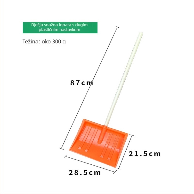 Plastična lopata za snijeg za djecu — vanjski alat za uklanjanje snijega s mogućnošću prilagodbe