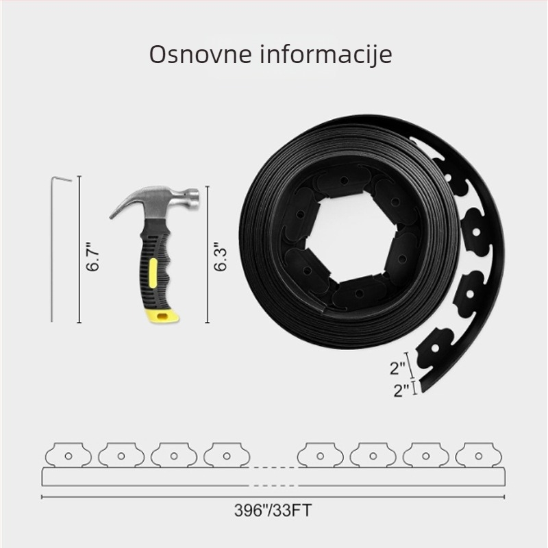 L-oblik gumeni krajobrazni razdjelni ograda za travnjak i vrt, tročlani set — Brand Yao Kun Biao