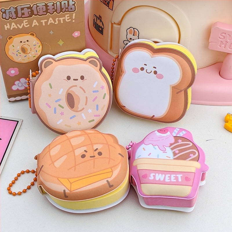 Bilježnica s ljepljivim bilješkama u crtani stilu za ublažavanje stresa, sa specijalnim oblicima za učenike