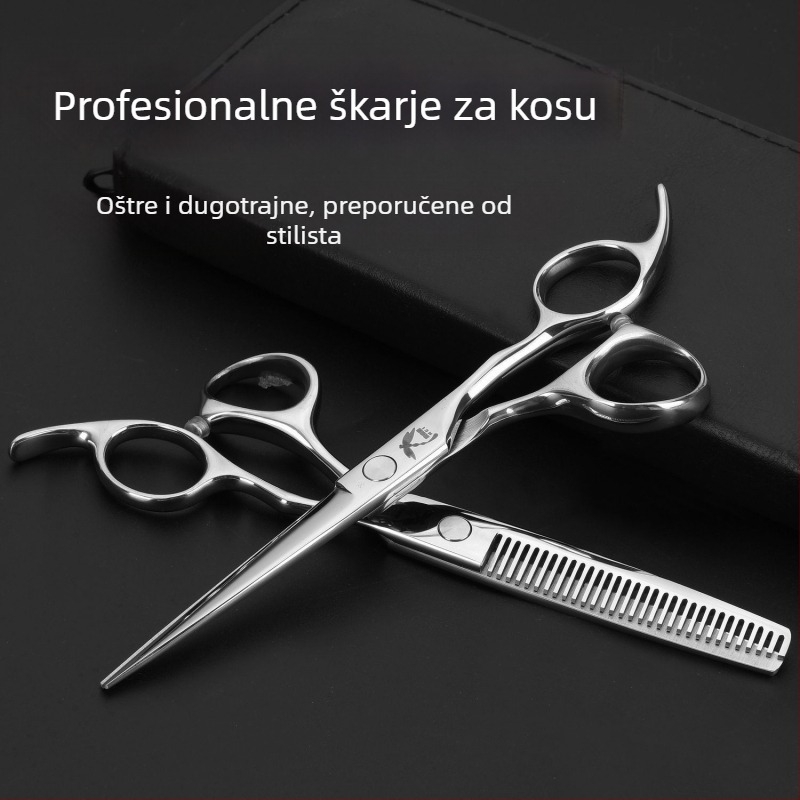 440C profesionalne škare za kosu, oštrica u obliku lista vrbe, teksturirajuće škare