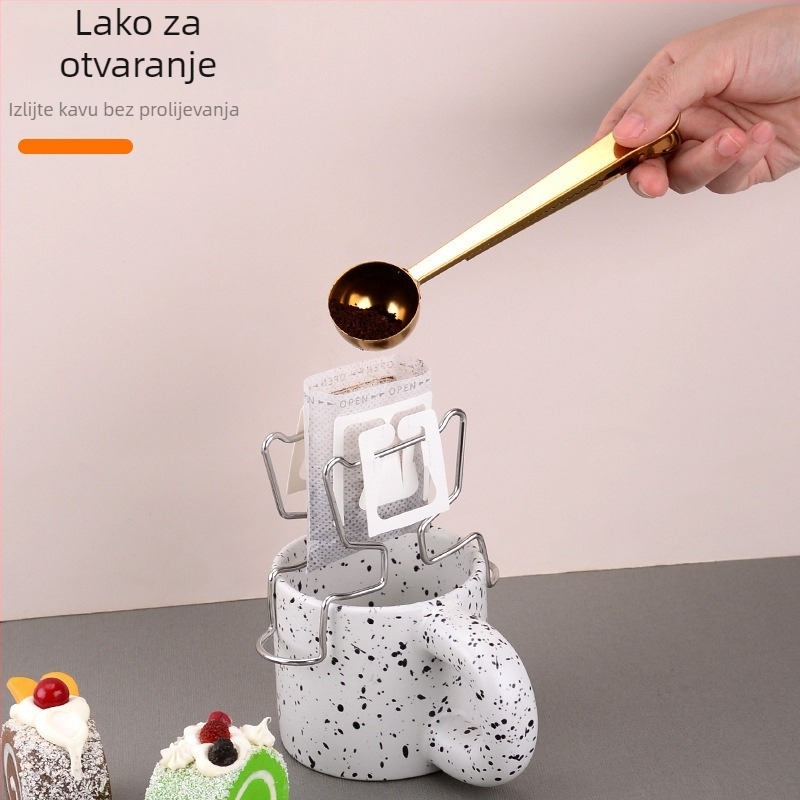 Stalak od nehrđajućeg čelika za filtr za kavu za drip kavu — moderan minimalistički dizajn