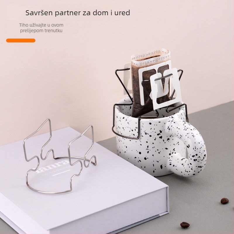 Stalak od nehrđajućeg čelika za filtr za kavu za drip kavu — moderan minimalistički dizajn