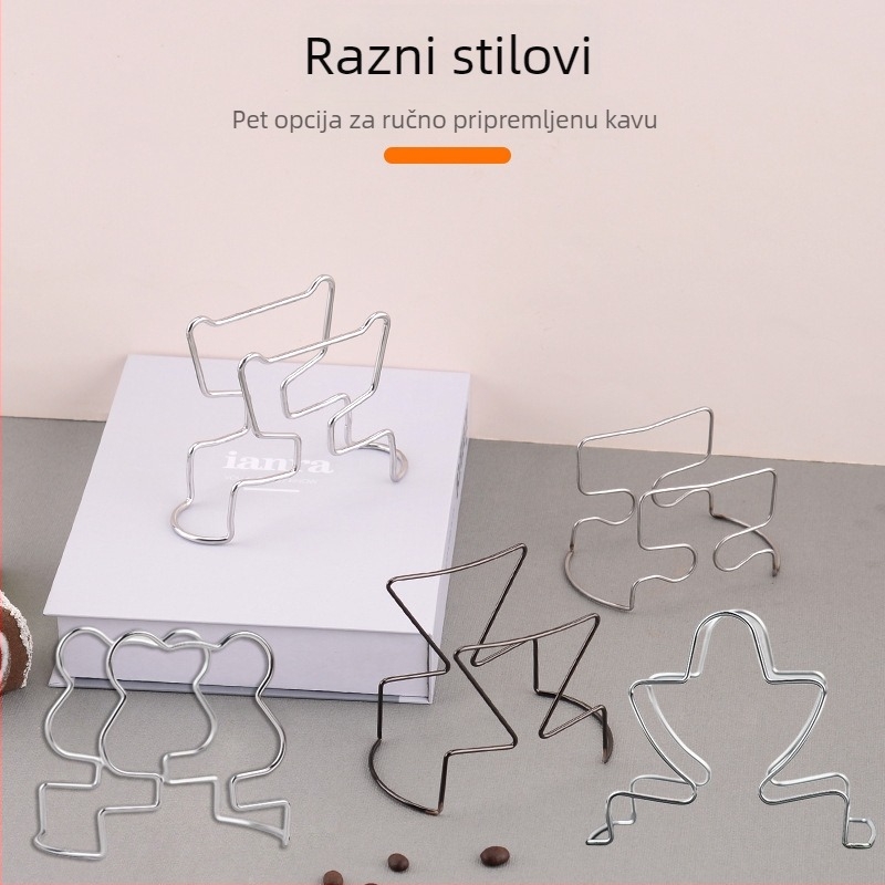 Stalak od nehrđajućeg čelika za filtr za kavu za drip kavu — moderan minimalistički dizajn