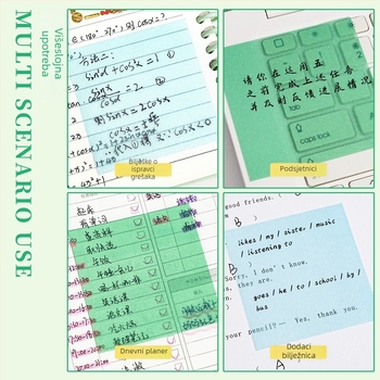 Brick-stil bilježnice i oznake memo-a, ljepilo: Da, marka: yj, prozirne oznake, IP status: nije ovlašten