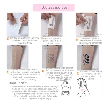 Naljepnica za tetovažu na ruci – Molitvene ruke, vodootporna, dugotrajna, polupermanentna, realističan dizajn