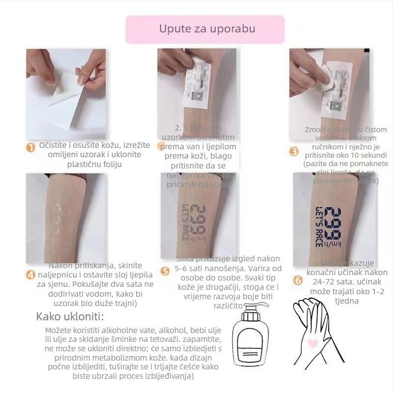 Naljepnica za tetovažu na ruci – Molitvene ruke, vodootporna, dugotrajna, polupermanentna, realističan dizajn