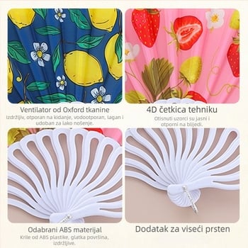 Sklopivi fan - PP materijal, okvir PP, tisak, boemski stil, prilagodljivo