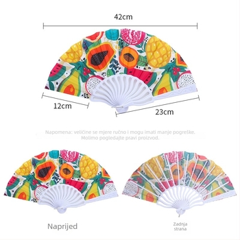 Sklopivi fan - PP materijal, okvir PP, tisak, boemski stil, prilagodljivo