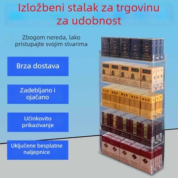 Zidni stalak za cigarete, višeslojni polic za skladištenje, plastični