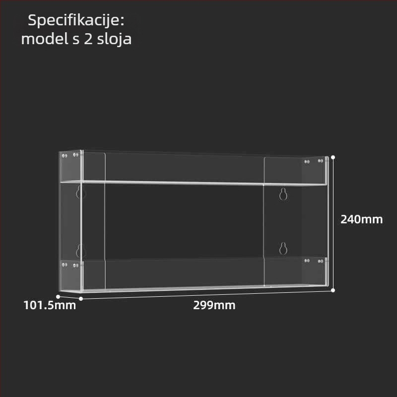 Zidni stalak za cigarete, višeslojni polic za skladištenje, plastični