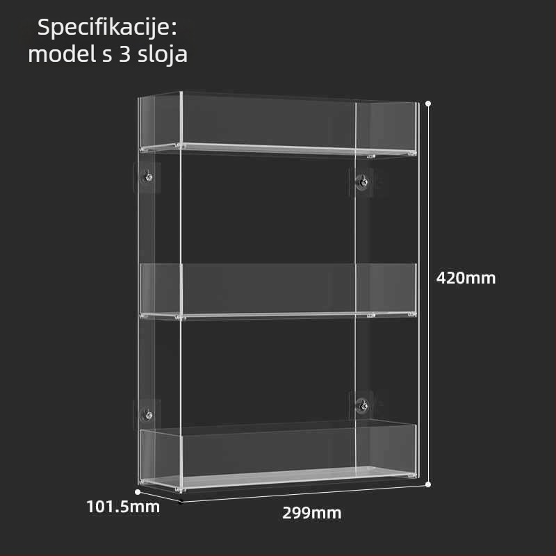 Zidni stalak za cigarete, višeslojni polic za skladištenje, plastični