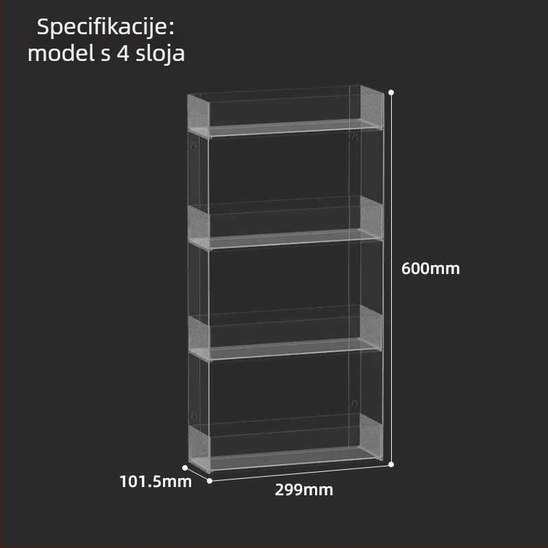 Zidni stalak za cigarete, višeslojni polic za skladištenje, plastični