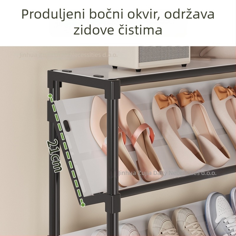 Ormar za cipele na vrata za uski hodnik, višeslojni unutarnji organizator s uputama za montažu