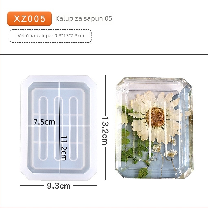 Silicone kalup set za smolu i kutije za sapun – nepravilnog oblika, kalup za tortu, DIY kućna upotreba