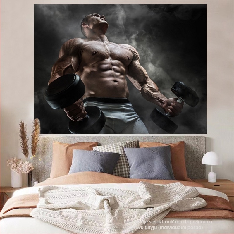 Zidni goblen — pliš materijal, 100% poliester, moderan minimalistički stil (digitalni prijenos topline; pravokutni oblik)