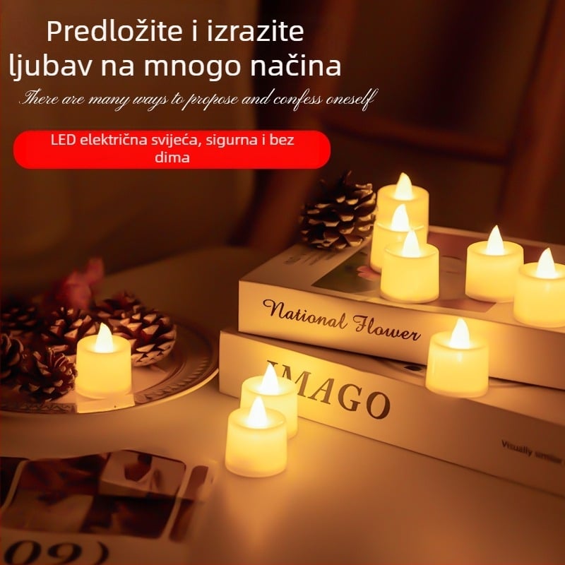 LED svijeća za aromaterapiju s voskom u tabletama, smjesa voska od soje (Marka: Drugo; Tip: aromaterapijske voskovite tablete; IP: Ne)