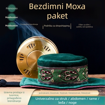 Wanling baršunasta pokrivač za moksibuciju za vrat, ramena, struk i trbuh – model jedinstven/dvostruki/trostruki/četverostruki, zdravstvena masaža korištenje, privatna etiketa dostupna