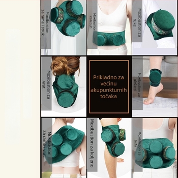 Wanling baršunasta pokrivač za moksibuciju za vrat, ramena, struk i trbuh – model jedinstven/dvostruki/trostruki/četverostruki, zdravstvena masaža korištenje, privatna etiketa dostupna