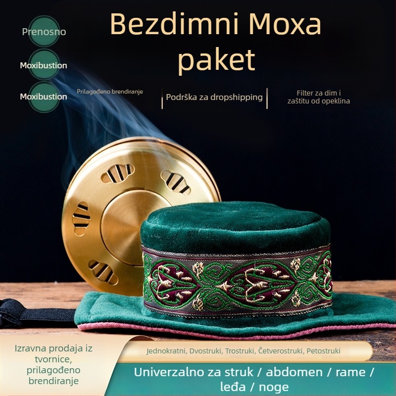 Wanling baršunasta pokrivač za moksibuciju za vrat, ramena, struk i trbuh – model jedinstven/dvostruki/trostruki/četverostruki, zdravstvena masaža korištenje, privatna etiketa dostupna