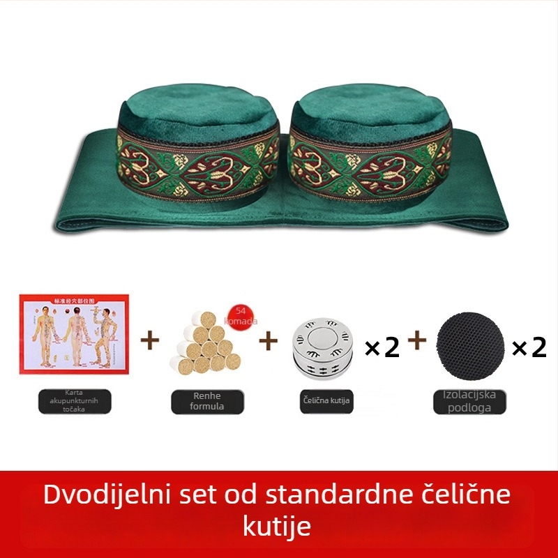 Wanling baršunasta pokrivač za moksibuciju za vrat, ramena, struk i trbuh – model jedinstven/dvostruki/trostruki/četverostruki, zdravstvena masaža korištenje, privatna etiketa dostupna