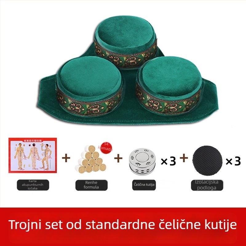 Wanling baršunasta pokrivač za moksibuciju za vrat, ramena, struk i trbuh – model jedinstven/dvostruki/trostruki/četverostruki, zdravstvena masaža korištenje, privatna etiketa dostupna