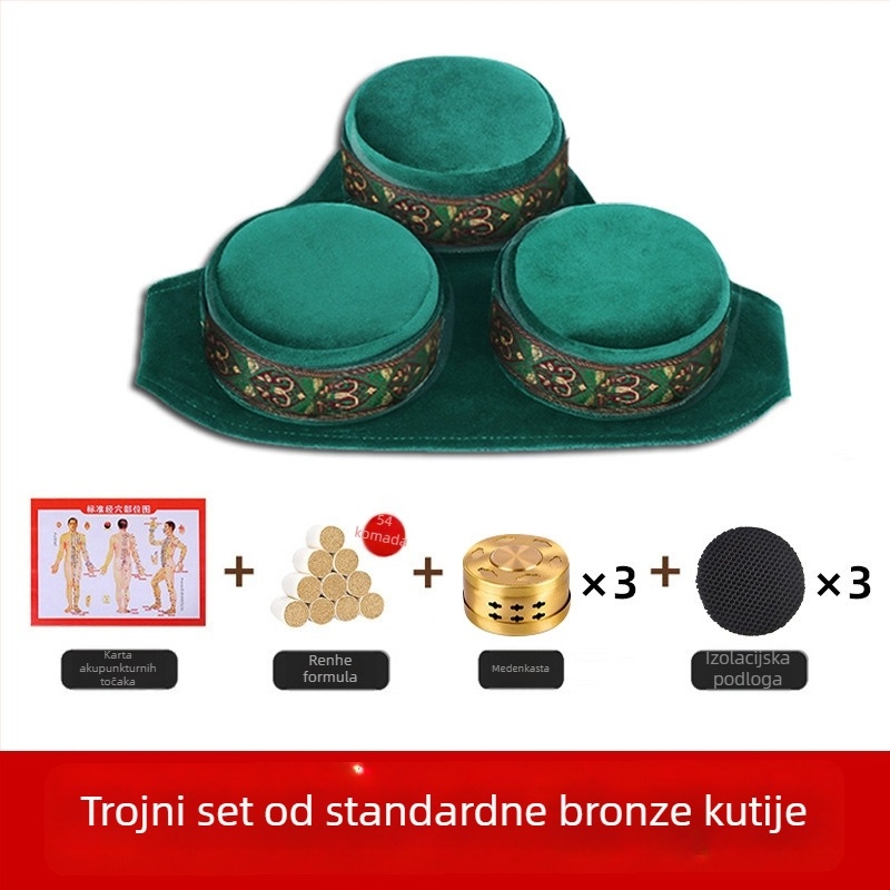 Wanling baršunasta pokrivač za moksibuciju za vrat, ramena, struk i trbuh – model jedinstven/dvostruki/trostruki/četverostruki, zdravstvena masaža korištenje, privatna etiketa dostupna