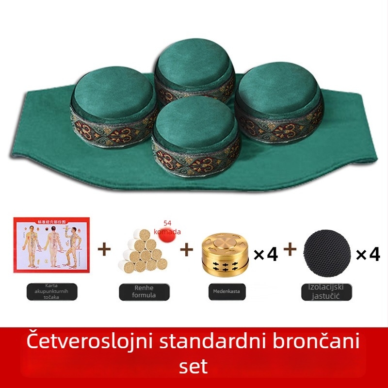 Wanling baršunasta pokrivač za moksibuciju za vrat, ramena, struk i trbuh – model jedinstven/dvostruki/trostruki/četverostruki, zdravstvena masaža korištenje, privatna etiketa dostupna